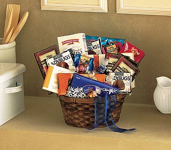 Chocolate & Snack Lover's Basket by Rich Mar Florist
