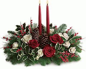 Christmas Wishes Centerpiece by Rich Mar Florist