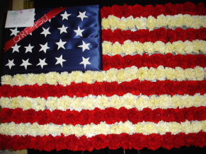Country Flag Standing Spray (USA) by Rich Mar Florist