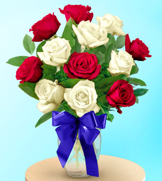 The Patriotic Rose Bouquet by Rich Mar Florist