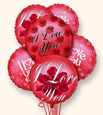 I Love You Balloon Bunch by Rich Mar Florist