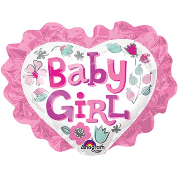 Mylar Baby Girl Balloon by Rich Mar Florist