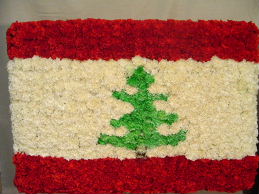 Country Flag Standing Spray by Rich Mar Florist